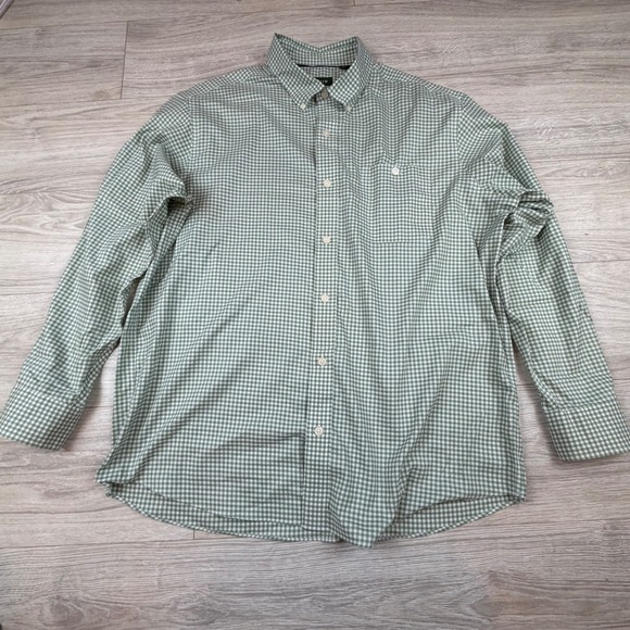Orvis Other - ORVIS Mens Classic Fit Wrinkle Free Gingham Button Down Shirt XL Green White